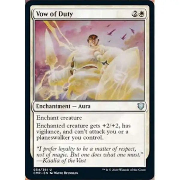 MtG Trading Card Game Commander Legends Uncommon Vow of Duty #54