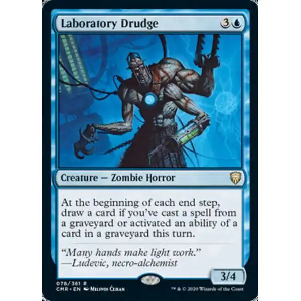 MtG Trading Card Game Commander Legends Rare Foil Laboratory Drudge #78