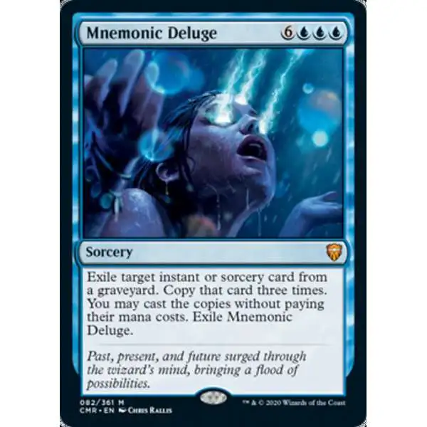 MtG Trading Card Game Commander Legends Mythic Rare Mnemonic Deluge #82