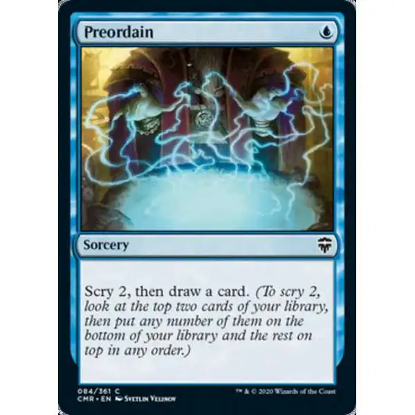 MtG Trading Card Game Commander Legends Common Preordain #84