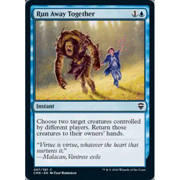 MtG Trading Card Game Commander Legends Common Run Away Together #87