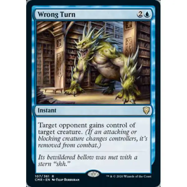 MtG Trading Card Game Commander Legends Rare Wrong Turn #107