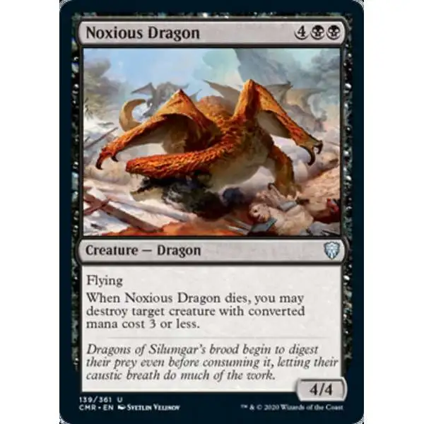 MtG Trading Card Game Commander Legends Uncommon Noxious Dragon #139
