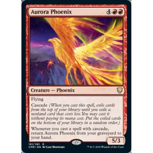 MtG Trading Card Game Commander Legends Rare Aurora Phoenix #161