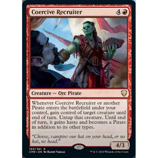 MtG Trading Card Game Commander Legends Rare Foil Coercive Recruiter #169