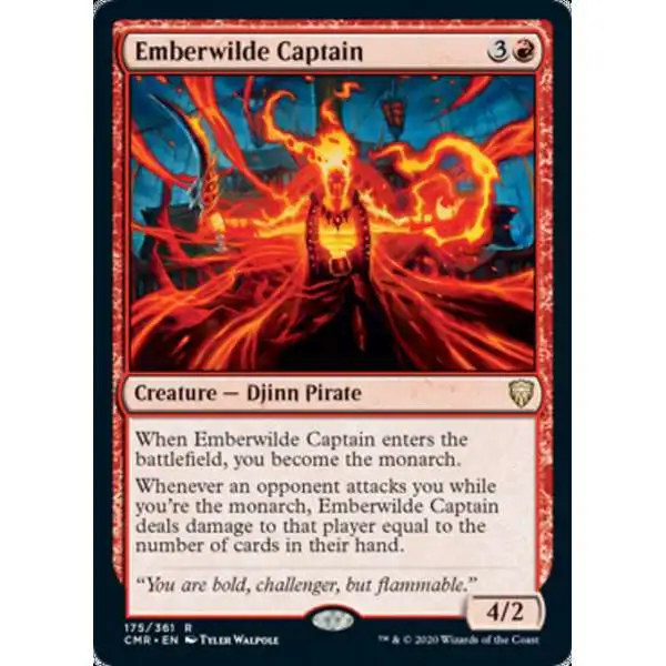 MtG Trading Card Game Commander Legends Rare Foil Emberwilde Captain #175