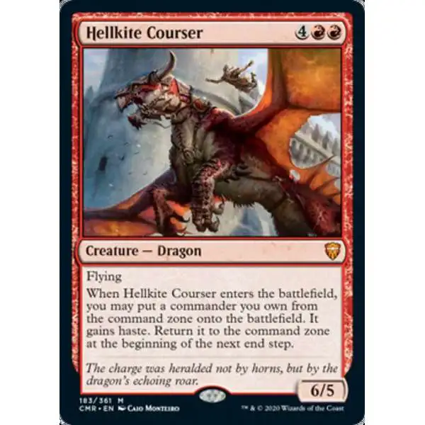 MtG Trading Card Game Commander Legends Mythic Rare Hellkite Courser #183