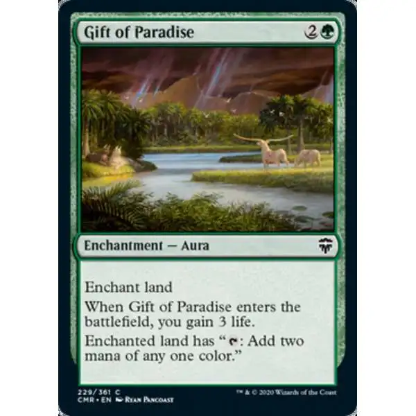 Gift Commander Magic The Gathering Commander 2021 Single Card Common Gift of Paradise ...