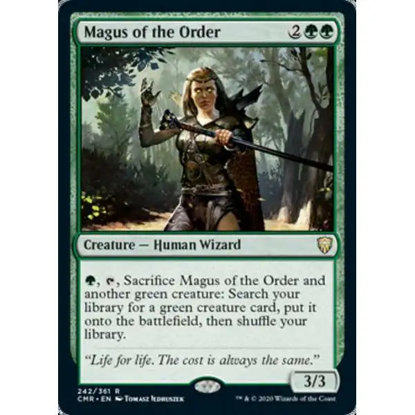 MtG Trading Card Game Commander Legends Rare Foil Magus of the Order #242