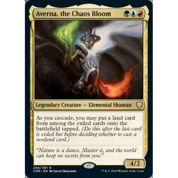 MtG Trading Card Game Commander Legends Rare Averna, the Chaos Bloom #269