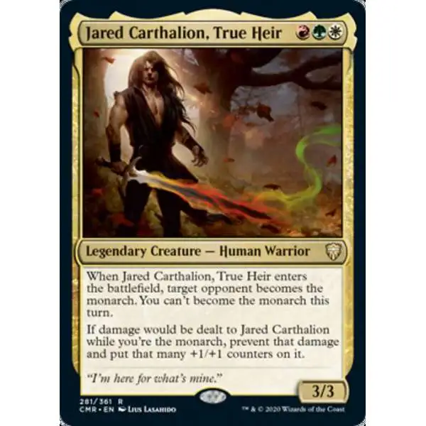 MtG Trading Card Game Commander Legends Rare Foil Jared Carthalion, True Heir #281