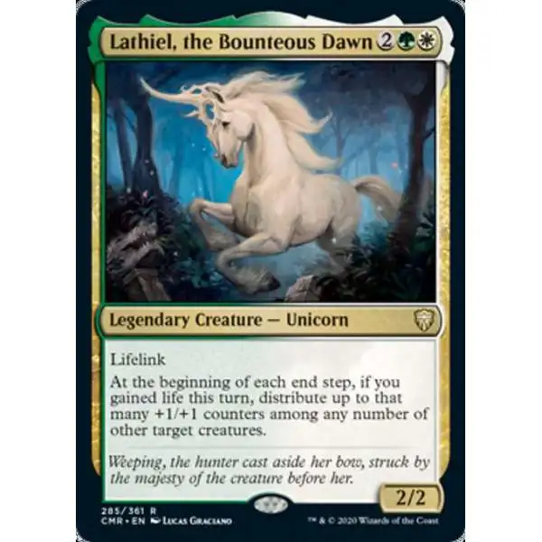 MtG Trading Card Game Commander Legends Rare Lathiel, the Bounteous Dawn #285