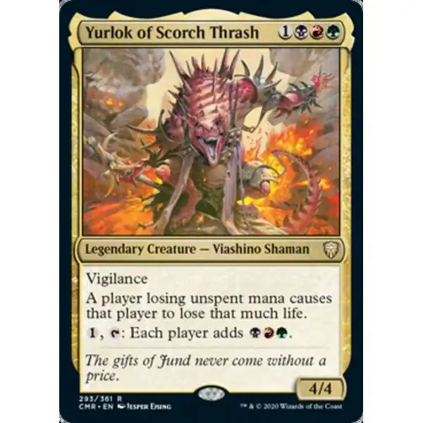 MtG Trading Card Game Commander Legends Rare Yurlok of Scorch Thrash #293