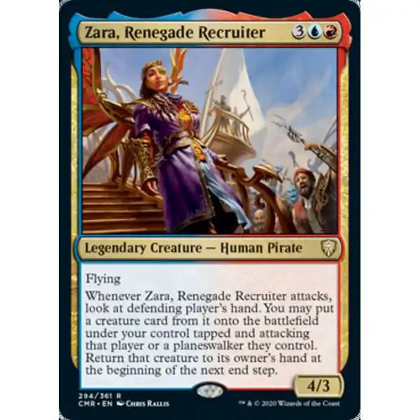 MtG Trading Card Game Commander Legends Rare Zara, Renegade Recruiter #294