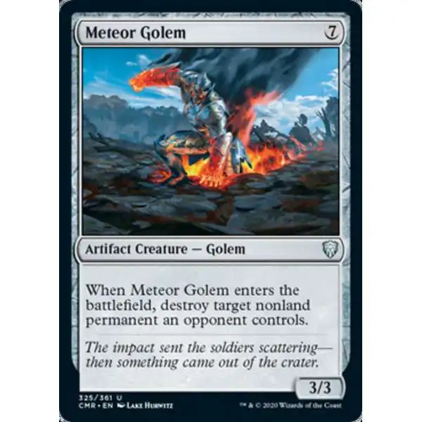 MtG Trading Card Game Commander Legends Uncommon Meteor Golem #325
