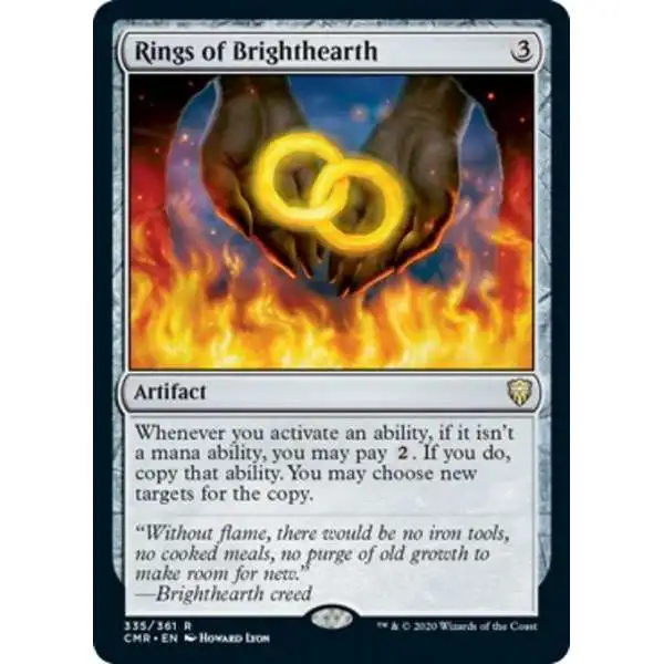 MtG Trading Card Game Commander Legends Rare Rings of Brighthearth #335