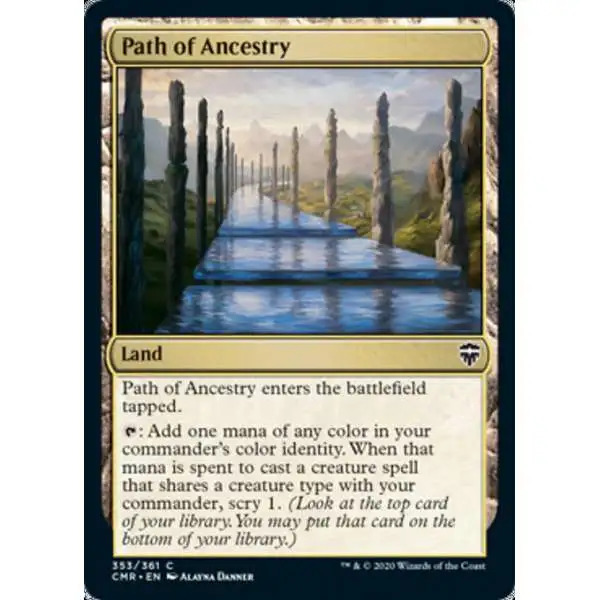 MtG Trading Card Game Commander Legends Common Foil Path of Ancestry #353