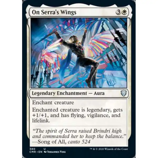 MtG Trading Card Game Commander Legends Uncommon On Serra's Wings #380 [Commander Deck]