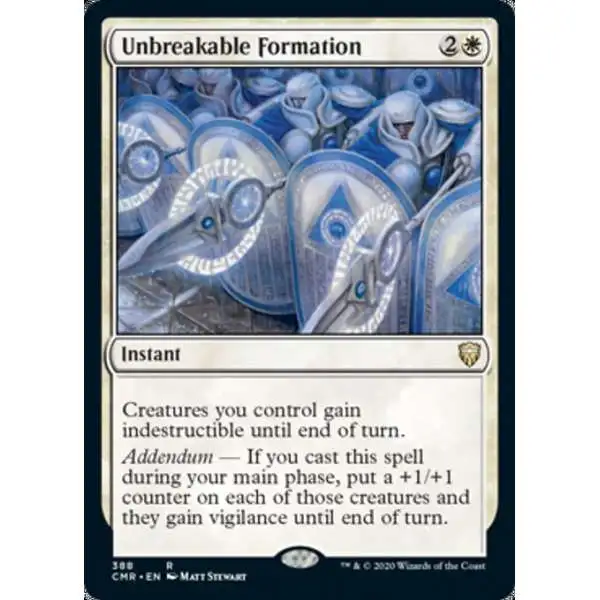 MtG Trading Card Game Commander Legends Rare Unbreakable Formation #388 [Commander Deck]