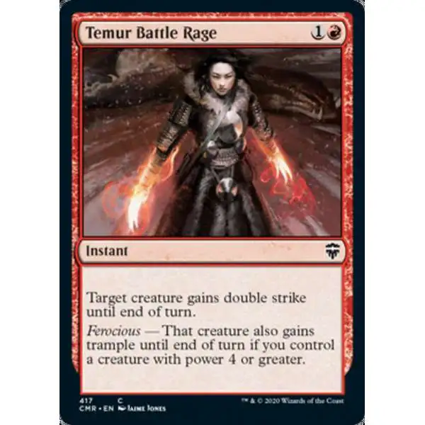 MtG Trading Card Game Commander Legends Common Temur Battle Rage #417 [Commander Deck]