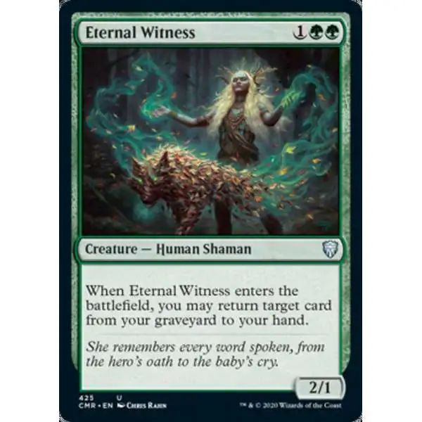 MtG Trading Card Game Commander Legends Uncommon Eternal Witness #425 [Commander Deck]