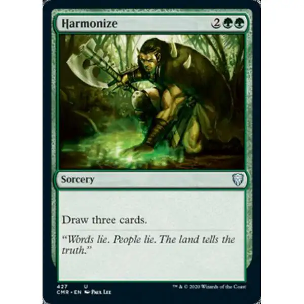 MtG Trading Card Game Commander Legends Uncommon Harmonize #427 [Commander Deck]