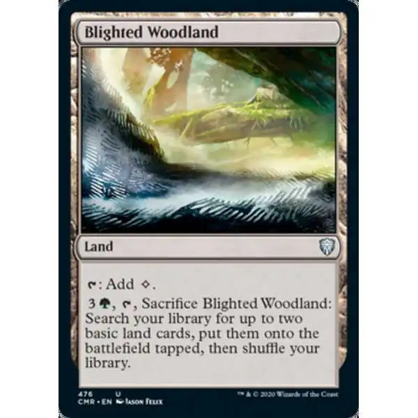 MtG Trading Card Game Commander Legends Uncommon Blighted Woodland #476 [Commander Deck]