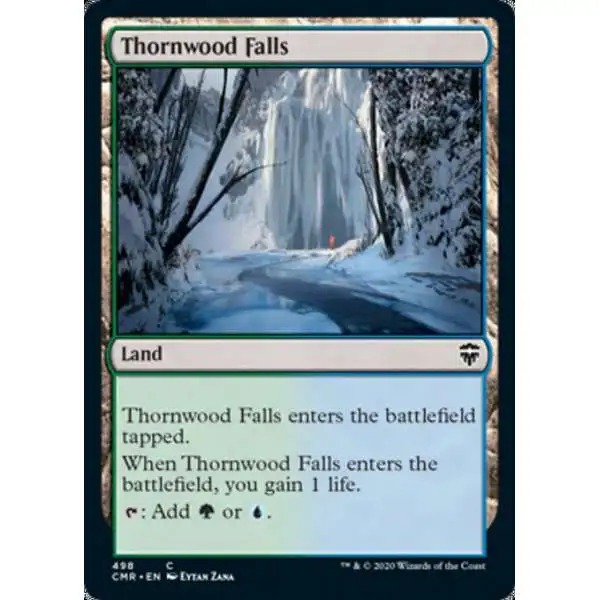 MtG Trading Card Game Commander Legends Common Thornwood Falls #498 [Commander Deck]