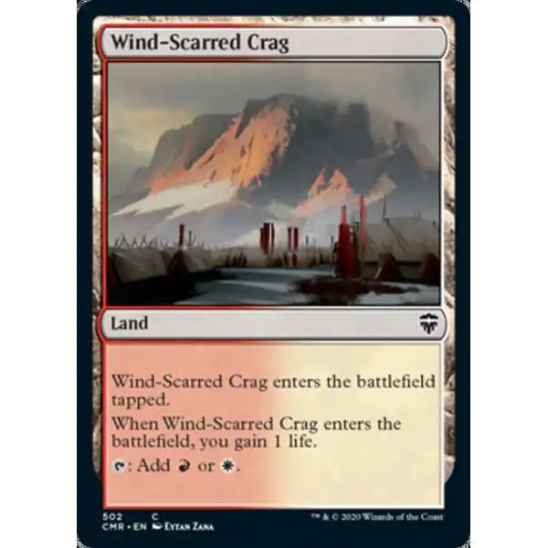 MtG Trading Card Game Commander Legends Common Wind-Scarred Crag #502 [Commander Deck]