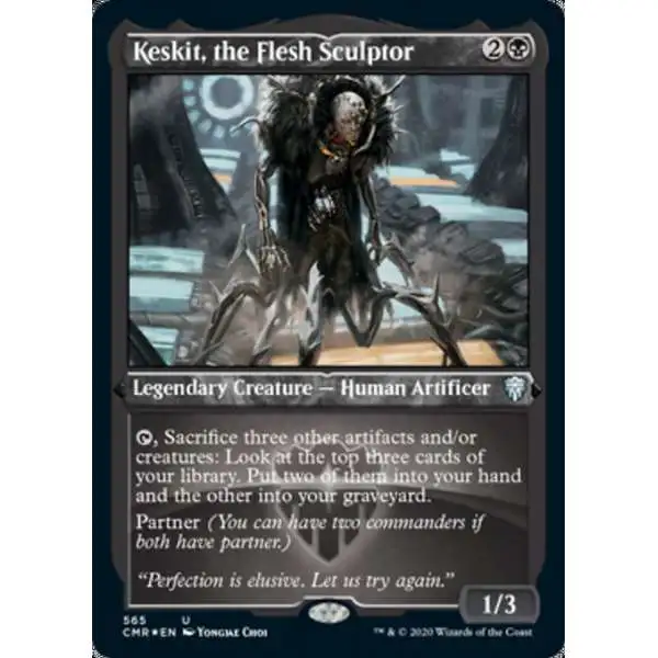 MtG Trading Card Game Commander Legends Uncommon Keskit, the Flesh Sculptor #565 [Etched Foil]