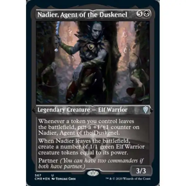 MtG Trading Card Game Commander Legends Uncommon Nadier, Agent of the Duskenel #567 [Etched Foil]