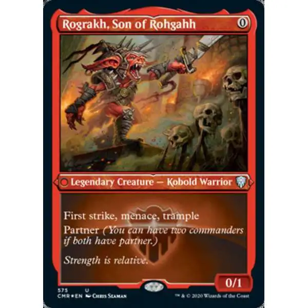 MtG Trading Card Game Commander Legends Uncommon Rograkh, Son of Rohgahh #575 [Etched Foil]