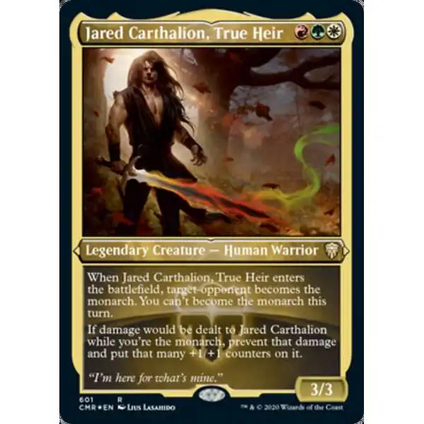 MtG Trading Card Game Commander Legends Rare Jared Carthalion, True Heir #601 [Etched Foil]