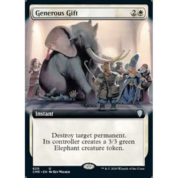 MtG Trading Card Game Commander Legends Uncommon Generous Gift #620 [Extended Art]