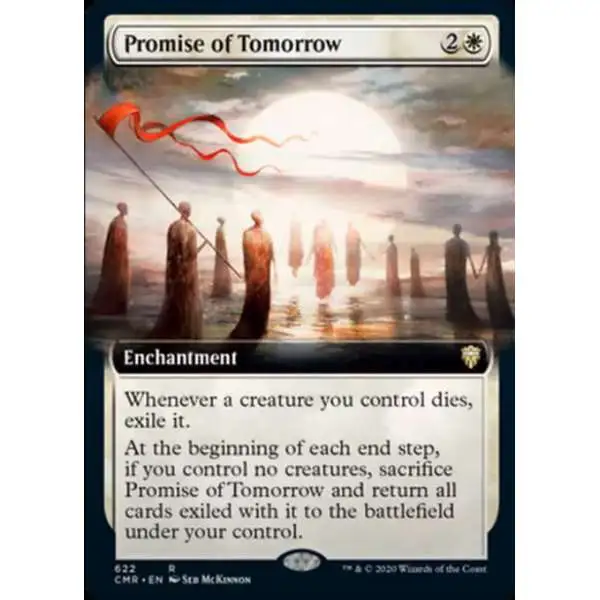 MtG Trading Card Game Commander Legends Rare Promise of Tomorrow #622 [Extended Art]