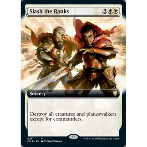 MtG Trading Card Game Commander Legends Rare Slash the Ranks #625 [Extended Art, Foil]