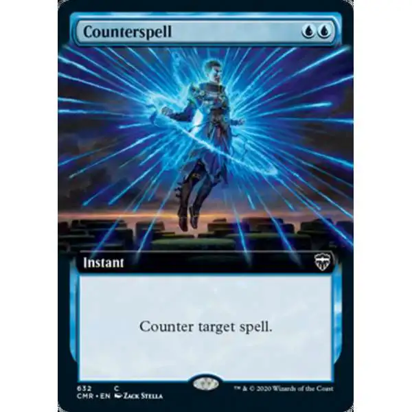 MtG Trading Card Game Commander Legends Common Counterspell #632 [Extended Art, Foil]