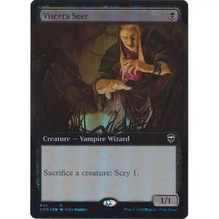 MtG Trading Card Game Commander Legends Common Viscera Seer #658 [Extended Art, Foil]