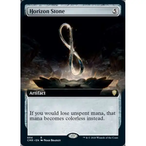 MtG Trading Card Game Commander Legends Rare Horizon Stone #694 [Extended Art, Foil]