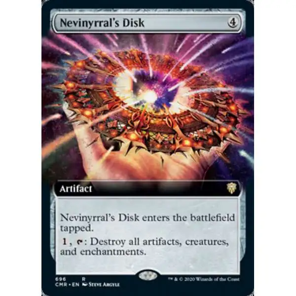 MtG Trading Card Game Commander Legends Rare Nevinyrral's Disk #696 [Extended Art]