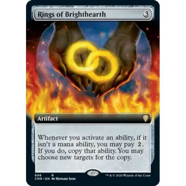 MtG Trading Card Game Commander Legends Rare Rings of Brighthearth #698 [Extended Art]