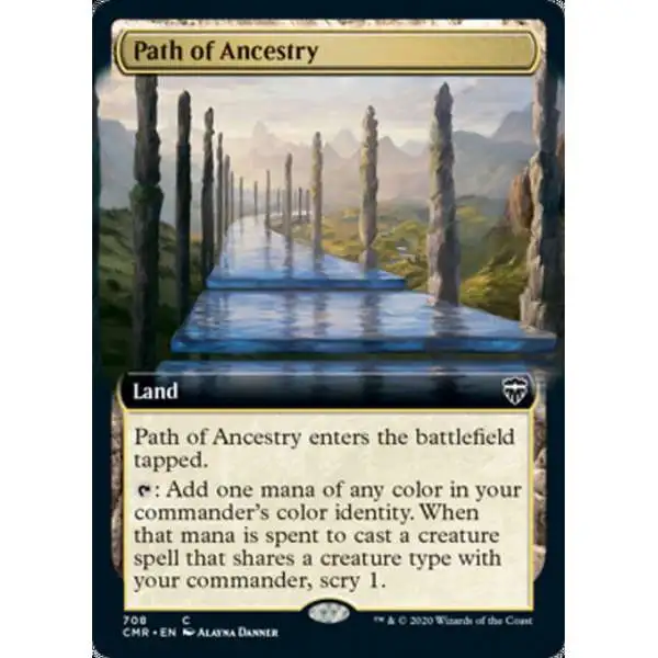 MtG Trading Card Game Commander Legends Common Path of Ancestry #708 [Extended Art]