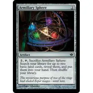 MtG Trading Card Game Conflux Common Foil Armillary Sphere #134