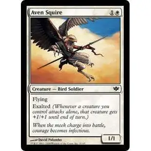 MtG Trading Card Game Conflux Common Aven Squire #3