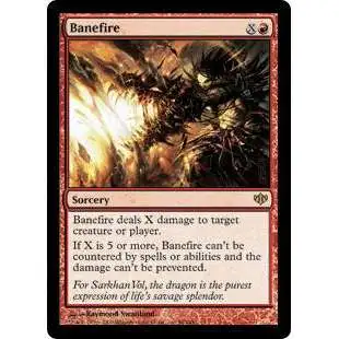 MtG Trading Card Game Conflux Rare Banefire #58