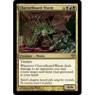MtG Trading Card Game Conflux Rare Charnelhoard Wurm #100