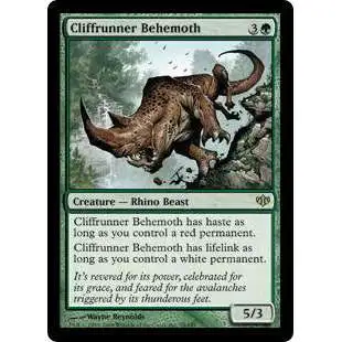 MtG Trading Card Game Conflux Rare Cliffrunner Behemoth #79