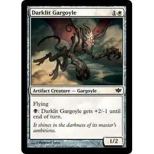 MtG Trading Card Game Conflux Common Darklit Gargoyle #7