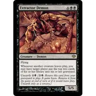 MtG Trading Card Game Conflux Rare Extractor Demon #44