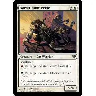 MtG Trading Card Game Conflux Uncommon Nacatl Hunt-Pride #13